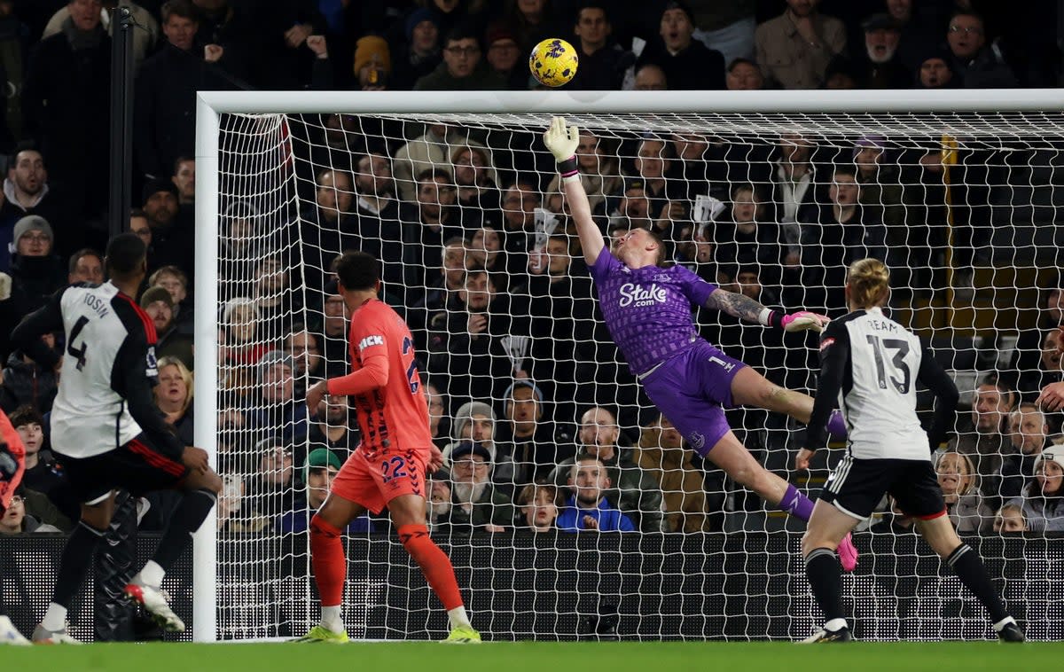 Pickford denied Fulham with a fine save (Action Images via Reuters)