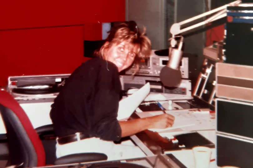 Radio City's Laura Penn in studio 1 in Stanley Street