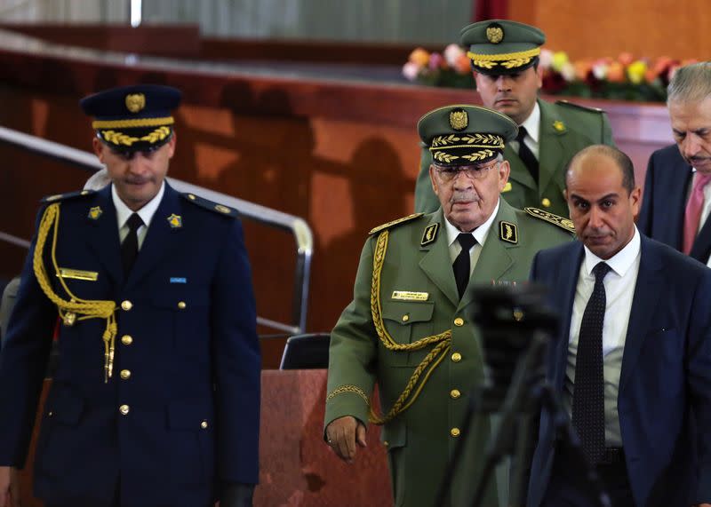 Algeria's army chief Lieutenant-General Ahmed Gaed Salah attends the swearing-in ceremony of the newly elected Algerian President Abdelmadjid Tebboune in Algiers