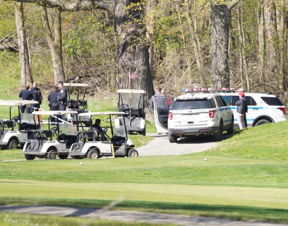 Police said an unattended golf cart was found next to the water. Tomas E. Gaston