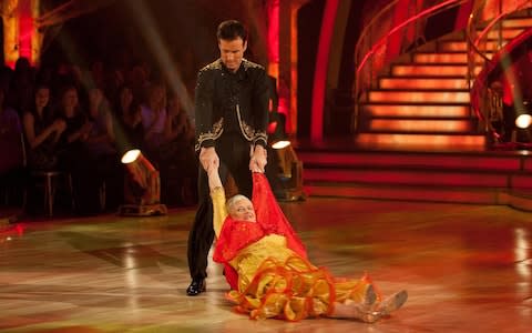 Ann Widdecombe in full dance-floor flow, back in 2010 - Credit: PA/Guy Levy/BBC