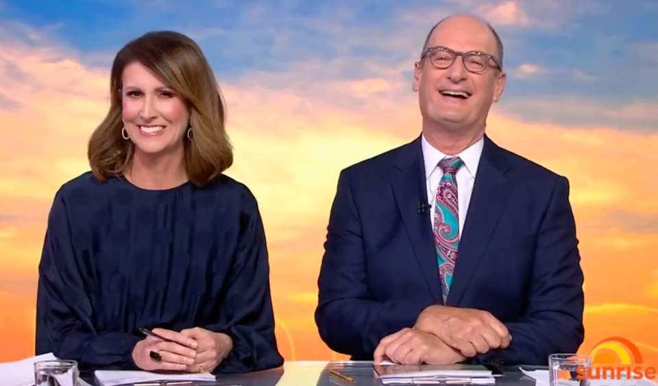 sunrise hosts natalie barr and david koch