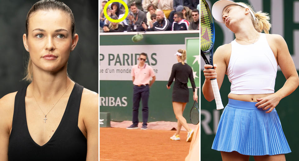 Jannik Sinner, Anna Kalinskaya and Daria Saville at the French Open.