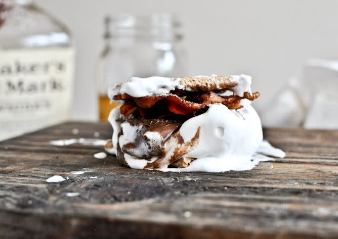 Bourbon Marshmallow Bacon S'mores