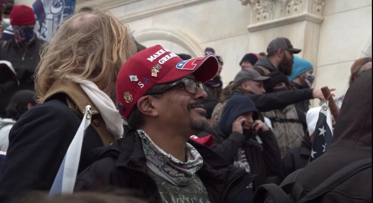 Danny "DJ" Rodriguez, pictured at the U.S. Capitol on Jan. 6. (Photo: YouTube)