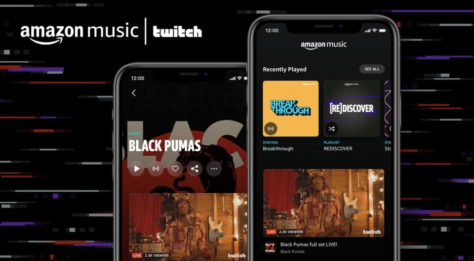 Mira desde tu teléfono las actuaciones de Twitch de tus músicos preferidos con Amazon Music