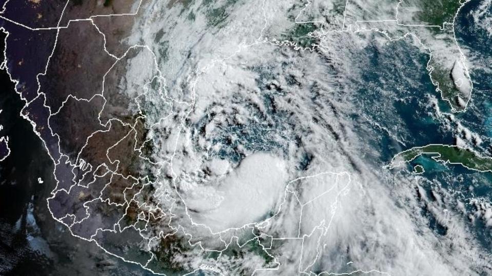 PHOTO:  A satellite image released by NOAA shows a tropical storm forming in the Gulf of Mexico, June 19, 2024.  (NOAA)