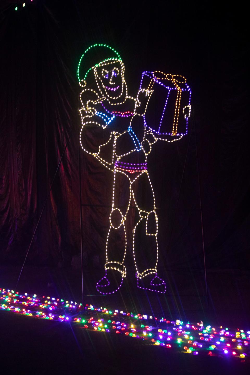 Scenes from the 2020 Lights Under Louisville Christmas light show in the Louisville Mega Cavern. Dec. 17, 2020