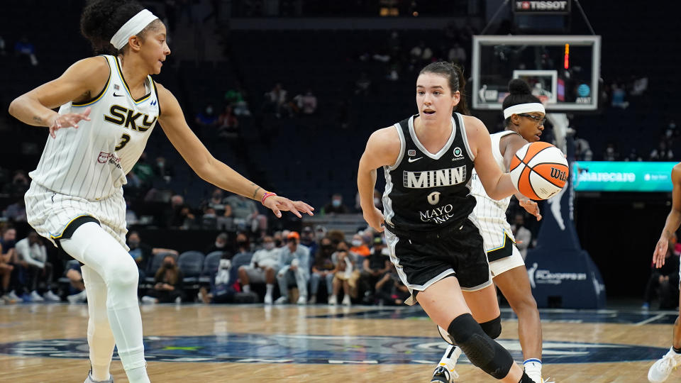 Chatham's Bridget Carleton of the Minnesota Lynx is one of three Canadian players in the WNBA. (Photo by Jordan Johnson/NBAE via Getty Images)