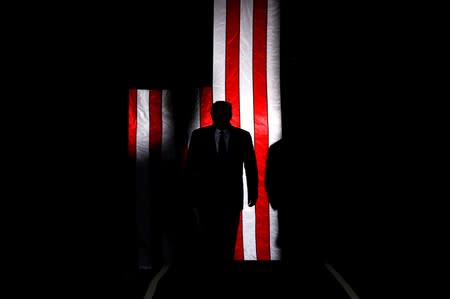 FILE PHOTO: U.S. President Donald Trump hosts a Keep America Great rally at the Santa Ana Star Center in Rio Rancho, New Mexico,