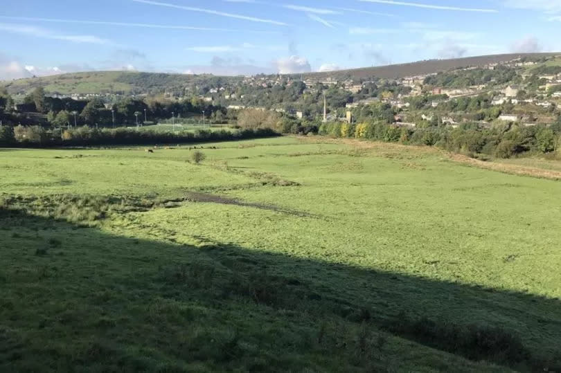 Site of where new homes could be built photographed from Huddersfield Road facing south west