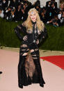 <p>Madonna pulled out all the stops… like <em>every, single, stop. </em>Lace: stop. Leather: please stop. Bandages: just stop. Nipple tape: make it stop! <i>(Photo via Getty Images)</i> </p>