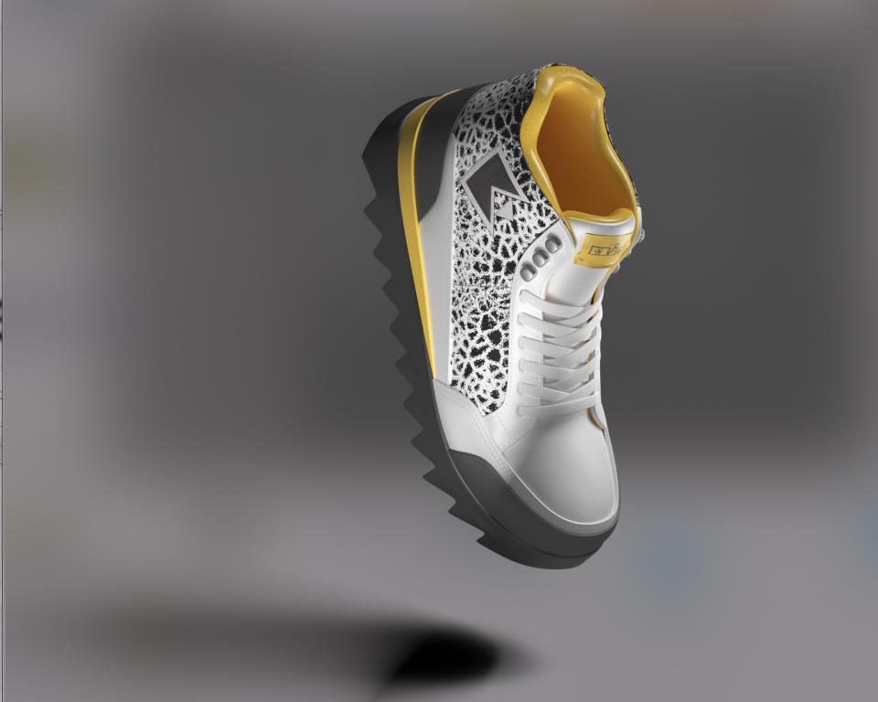 An NFT hybrid shoe by EBIT. The shoes will soon be available to purchase on DressX. - Credit: Courtesy Image