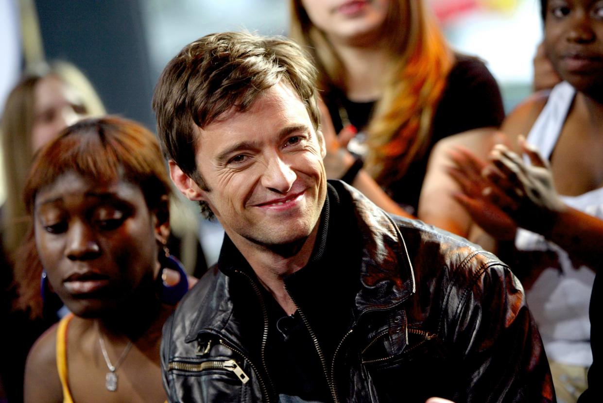 NEW YORK - MAY 6: (US TABS OUT)    Actor Hugh Jackman attends MTV's TRL to promote his new movie 