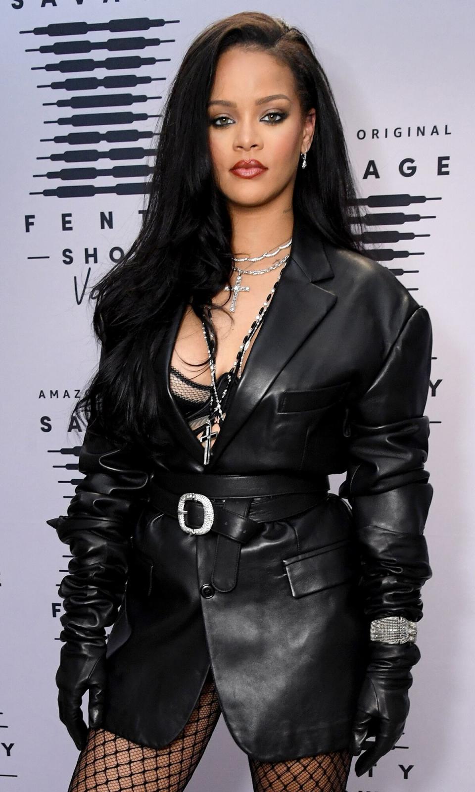 Rihanna attends the second press day for Rihanna's Savage X Fenty Show Vol. 2 presented by Amazon Prime Video at the Los Angeles Convention Center in Los Angeles, California; and broadcast on October 2, 2020