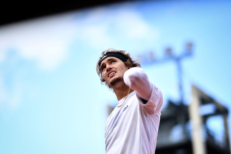 Germany's Alexander Zverev at the French Open