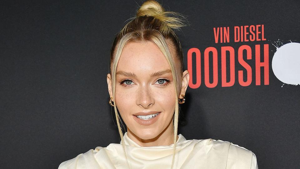 Camille Kostek attends the premiere of Sony Pictures' "Bloodshot" on March 10, 2020 in Los Angeles, California.