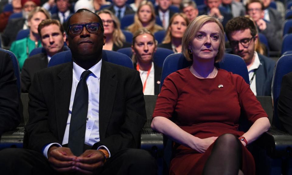 <span>Kwasi Kwarteng learned of his dismissal by Liz Truss from a journalist’s social media post.</span><span>Photograph: Oli Scarff/AFP/Getty Images</span>