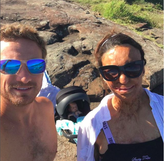 She and fiance Michael Hoskin are loving life as a young family. Photo: Instagram/Turia Pitt