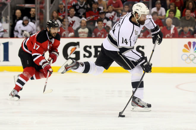  Justin Williams #14 Of The Los Angeles Kings Shoots Getty Images