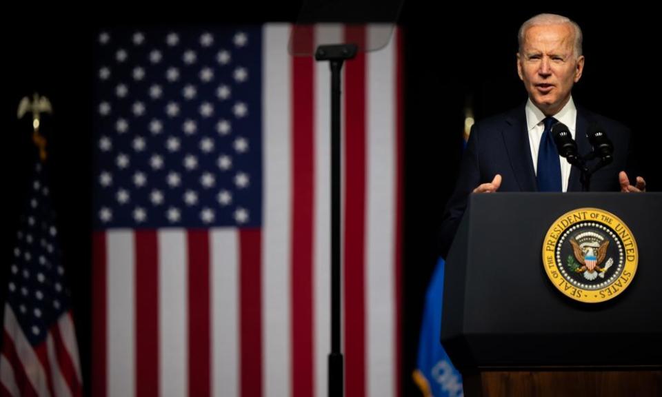 Joe Biden speaks in Tulsa, Oklahoma, on 1 June.