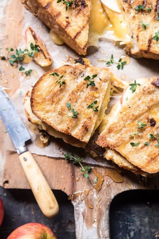 <p>Half Baked Harvest</p><p>A tasty and easy panini with sweet and savory flavors.</p><p><strong>Get the recipe: </strong><a href="https://www.halfbakedharvest.com/honey-apple-cheddar-and-bacon-panini/" rel="nofollow noopener" target="_blank" data-ylk="slk:Honey, Apple, Cheddar and Bacon Panini;elm:context_link;itc:0;sec:content-canvas" class="link "><strong>Honey, Apple, Cheddar and Bacon Panini</strong></a></p>