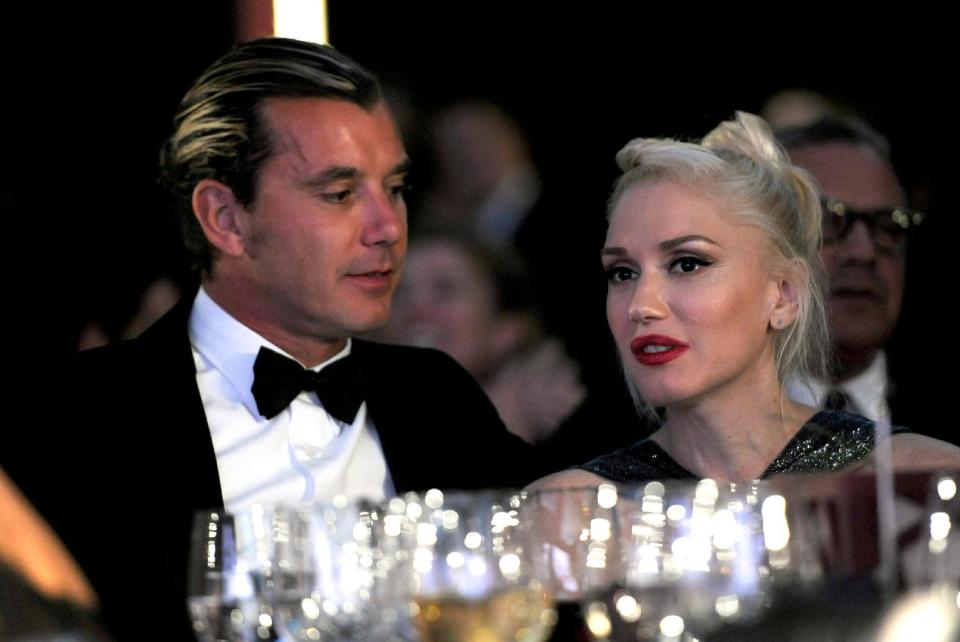 Musicians Gavin Rossdale, left, and Gwen Stefani attend the Wallis Annenberg Center for the Performing Arts Inaugural Gala on Thursday, Oct. 17, 2013, in Beverly Hills, Calif. (Photo by Chris Pizzello/Invision/AP)