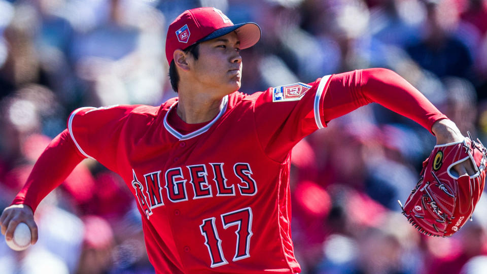 To make the Angels opening day roster, Shohei Ohtani might have to prove he's one of their best 25 players right now. (AP)