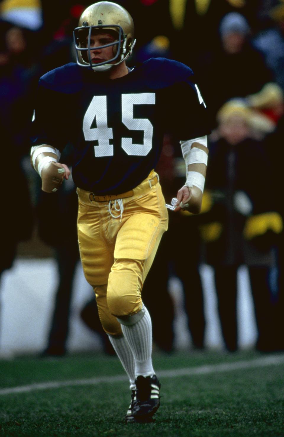 Rudy Ruettiger (Sean Astin) gets in his final game at Notre Dame in "Rudy."