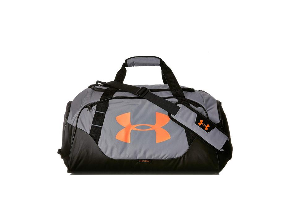 Under Armour Undeniable 3.0 Medium Duffle Bag, Steel/Magma Orange, $32