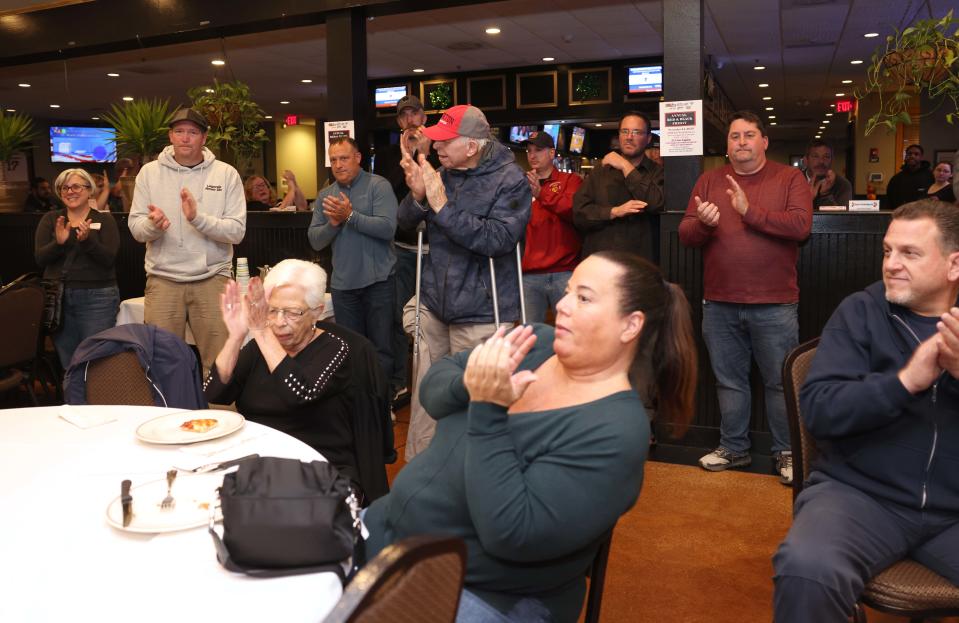 Mayor Robert Sullivan supporters gather at Tommy Doyle's at Sidelines after he was reelected on Tuesday, Nov. 8, 2023.