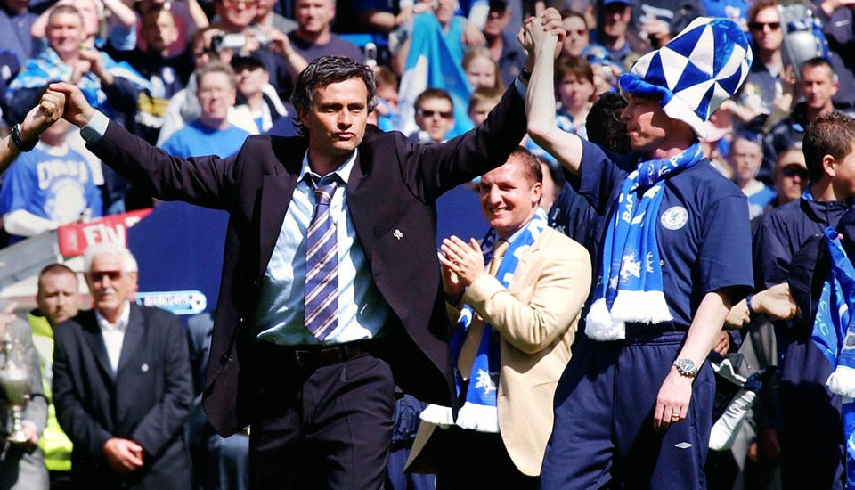 Jose Mourinho's career saw him win trophies at Chelsea (pictured), Inter Milan, Real Madrid and Manchester United. But his launchpad was the 2004 Champions League crown with Porto. (Photo by Rebecca Naden - PA Images/PA Images via Getty Images)