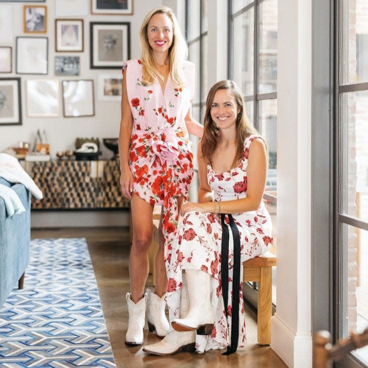 Sisters Lizzie Means Duplantis, left, and Sarah Means founded Miron Crosby, a bespoke boot brand, in Dallas. They opened their newest store in Royal Poinciana Plaza on Friday.