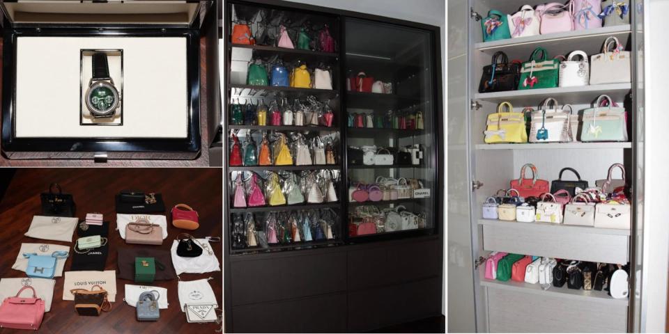 Wardrobes of luxury bags