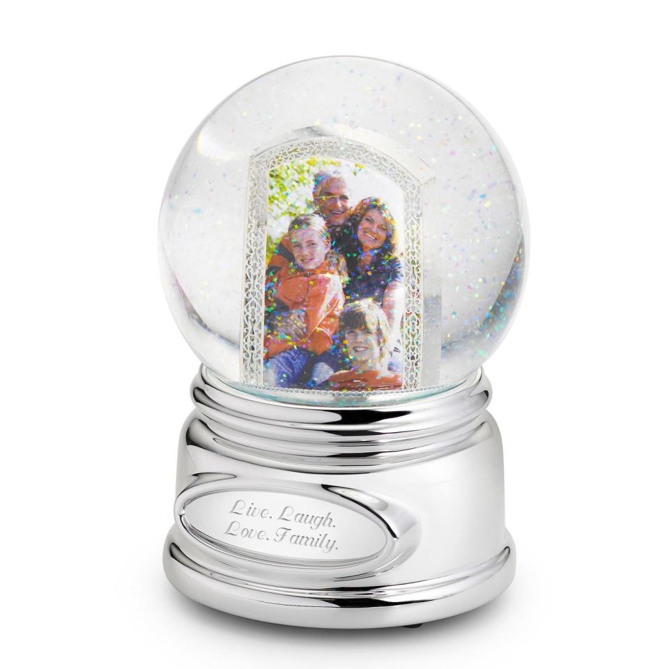 Picture Perfect Customizable Photo Musical Snow Globe