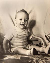 A photo of David Burkauzer, later David Bauer, as a baby.