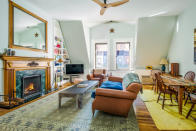 <p>Dining area in the living room, or “open concept?” We’ll let you decide. (<i>Photo: <a href="http://www.zillow.com/blog/amy-schumer-asks-2m-nyc-apartment-186542/" rel="nofollow noopener" target="_blank" data-ylk="slk:Zillow;elm:context_link;itc:0;sec:content-canvas" class="link ">Zillow</a>)</i></p>