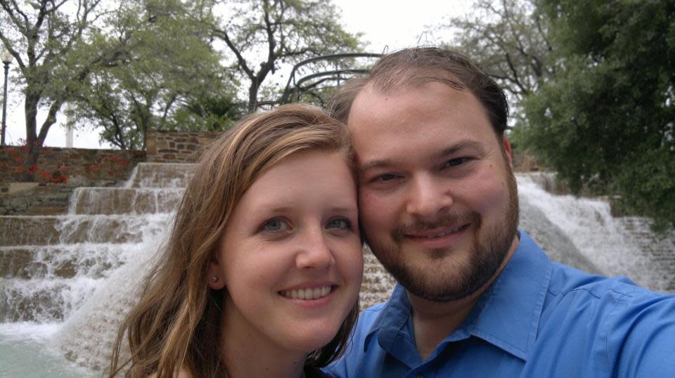 Crystal Holcombe and her husband, John, who survived the shooting (Picture: Facebook)