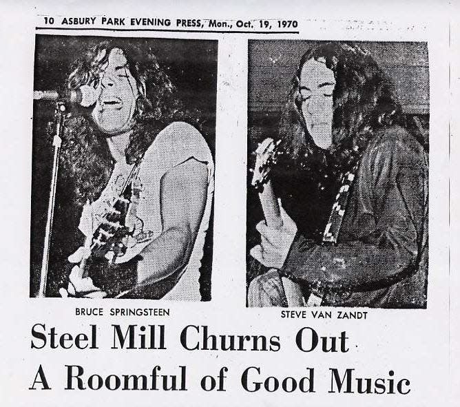 Bruce Springsteen and Stevie Van Zandt featured in the Asbruy Park Press in 1970.