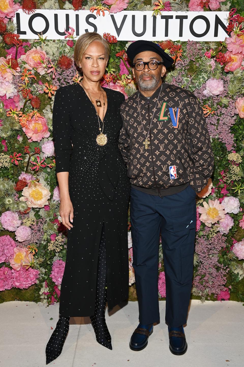 Tonya Lewis Lee and Spike Lee attend the Louis Vuitton Dinner at Fred L'Ecailler during the 74th annual Cannes Film Festival on July 13, 2021 in Cannes, France.