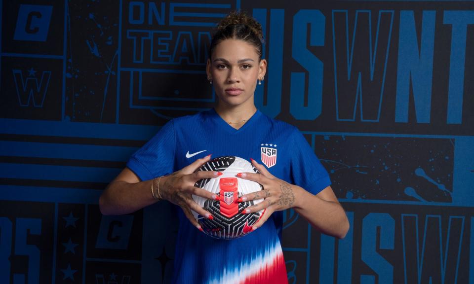 <span>‘I have the experience, but also I am a young player who’s trying to figure out my identity still,’ says Trinity Rodman.</span><span>Photograph: Brad Smith/ISI Photos/USSF/Getty Images</span>