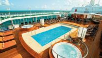 <p>The Silver Cloud’s pool deck should be a popular spot for Team USA. (silversea.com) </p>