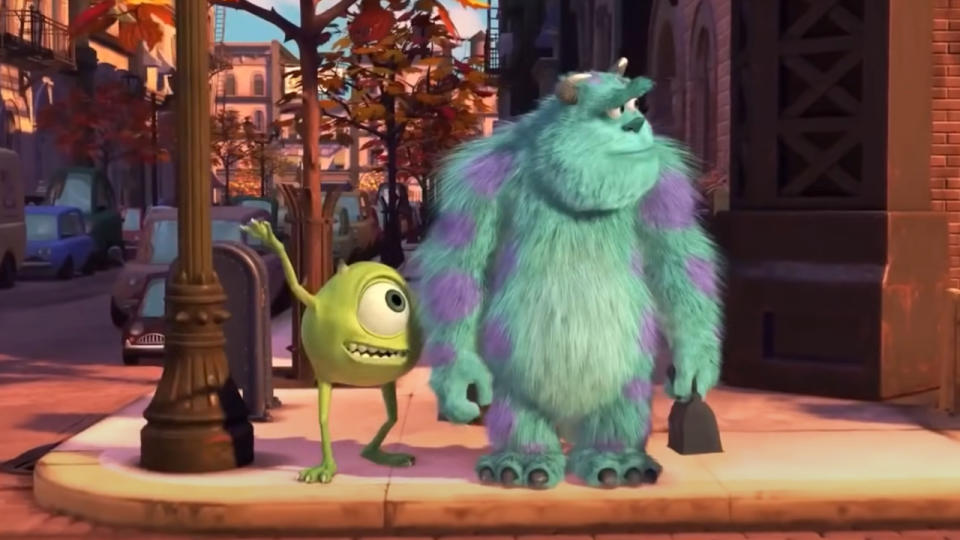 <p> The pairing of Billy Crystal as Mike Wazowkski and John Goodman as James P. “Sulley” Sullivan in <em>Monsters, Inc</em>. was a match made in comedy heaven, and the best friends and coworkers at times feel like an old married couple. This dynamic can be seen in this classic moment when Mike grows increasingly more frustrated when his ideas for the “Boo” situation don’t seem to be impressing anyone. </p>