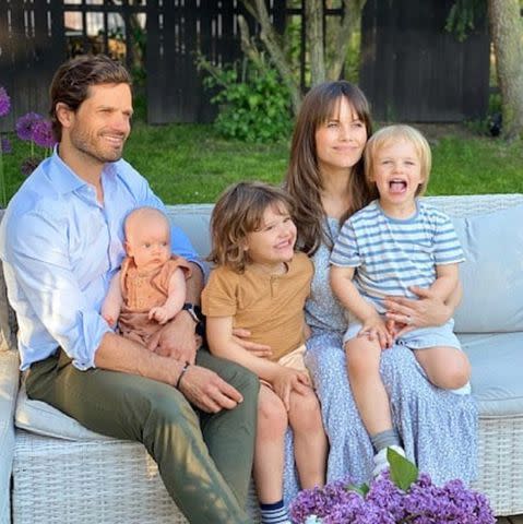 Prinsparet/Instagram Princess Sofia, Prince Carl Philip and kids back in 2021