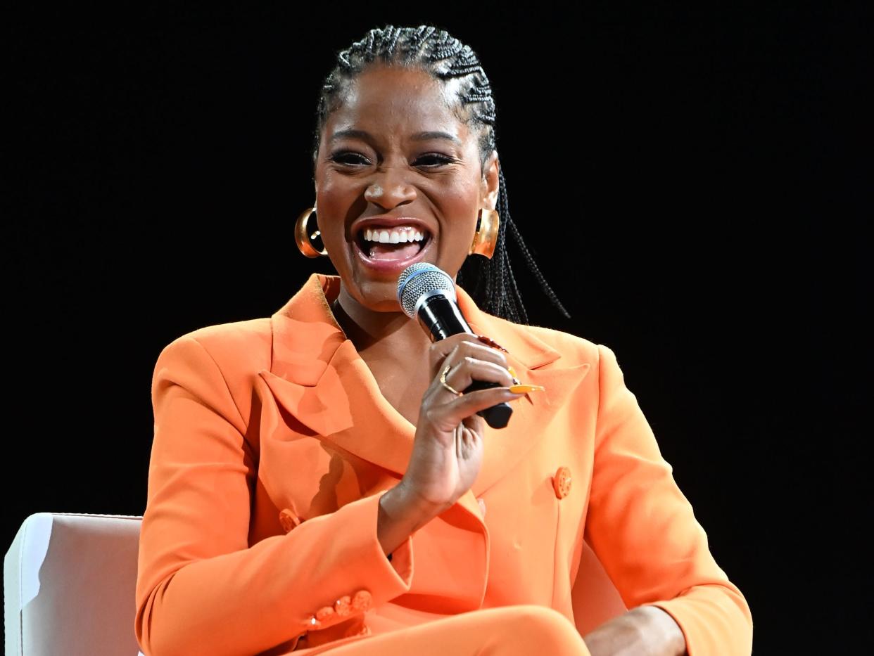 KeKe Palmer speaks onstage during the 2022 Essence Festival of Culture at the Ernest N. Morial Convention Center on July 1, 2022 in New Orleans, Louisiana.