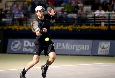 Tennis - Dubai Open - Men's Singles - Andy Murray of Great Britain v Lucas Pouille of France - Dubai, UAE - 03/03/2017 - Andy Murray in action. REUTERS/Ahmed Jadallah