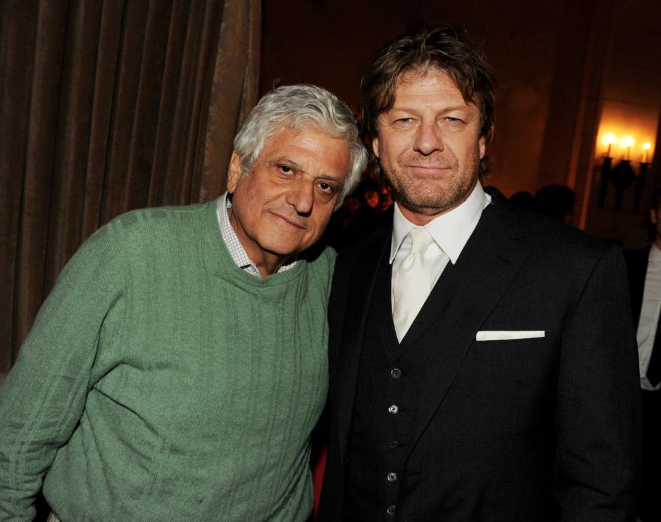 Lerner (left) in 2012 with Sean Bean (Getty Images)