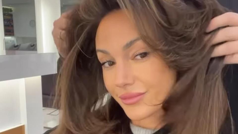 Michelle Keegan showed off her bouncy hair on social media