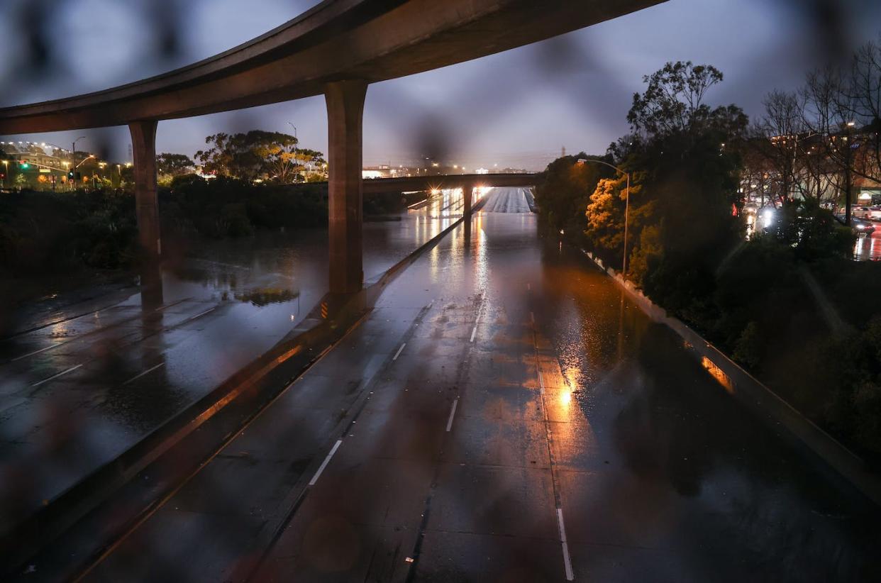 Heavy rain from a series of atmospheric rivers flooded large parts of California from late December 2022 into early January 2023. <a href="https://www.gettyimages.com/detail/news-photo/view-of-highway-101-flooding-in-south-san-francisco-as-news-photo/1245913492" rel="nofollow noopener" target="_blank" data-ylk="slk:Tayfun Coskun/Anadolu Agency via Getty Images;elm:context_link;itc:0" class="link ">Tayfun Coskun/Anadolu Agency via Getty Images</a>
