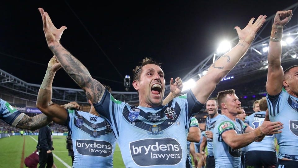 Mitchell Pearce has buried his demons to win an Origin series for the first time. Pic: Getty